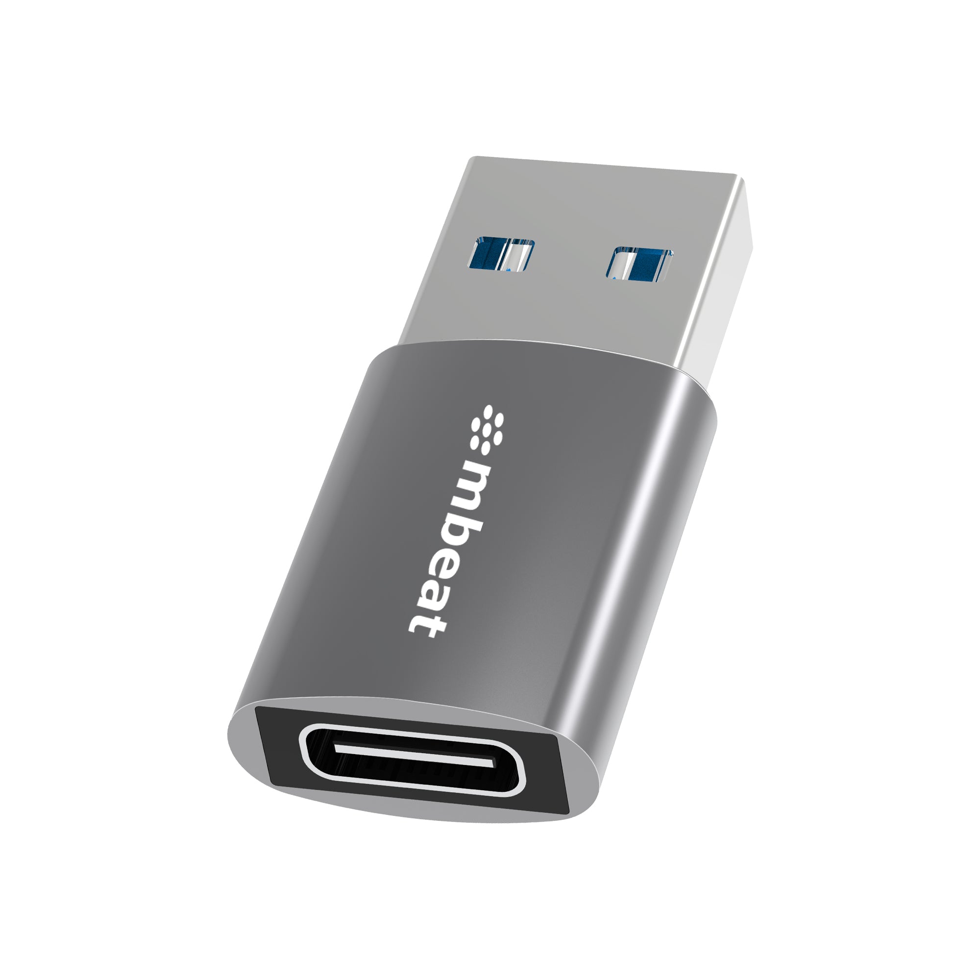 mbeat Elite USB 3.0 (Male) to USB-C (Female) Adapter -  Converts USB-C device to Any Computers, Laptops with USB-A port, USB 3.0 5Gbps - Space Grey mbeat Elite USB 3.0 (Male) to USB-C (Female) Adapter -  Converts USB-C device to Any Computers, Laptops with USB-A port, USB 3.0 5Gbps - Space Grey